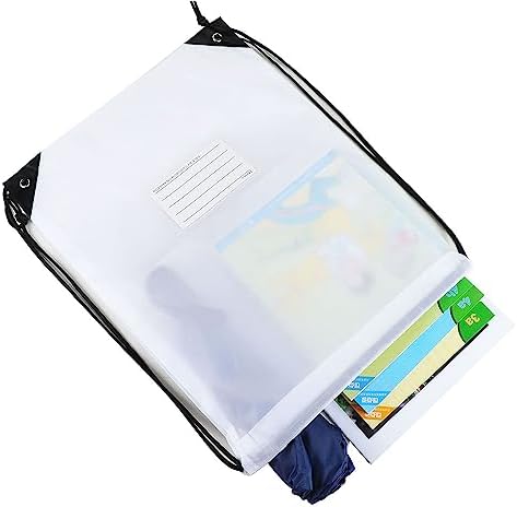 20 Pcs White Drawstring Bags for Travel Gym Sport