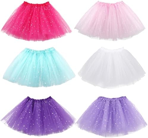 Kilofly 6pc Girls Ballet Tutu Birthday Party Favor Dress Skirt Set