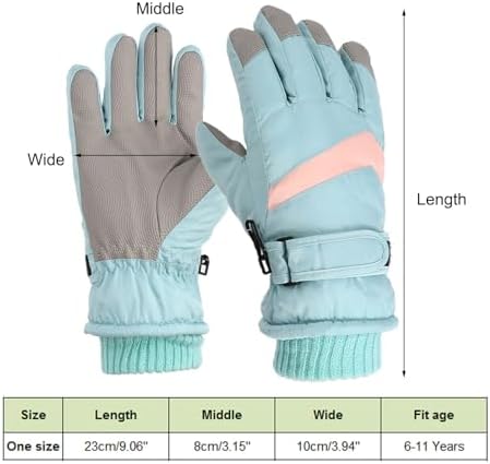 Unisex Winter Windproof Warm Gloves for Kids and Teens