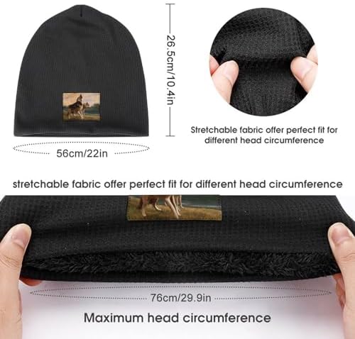 Bttllke Unisex Fleece Lined Winter Beanie Hat for Men Women