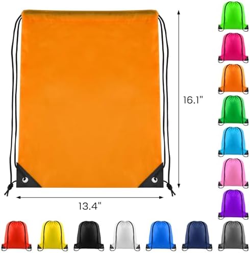 NACHLYNN 14 Pieces Drawstring Bags Bulk 14 Colors