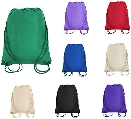 25 Pack Drawstring Tote Bags for Travel and Events