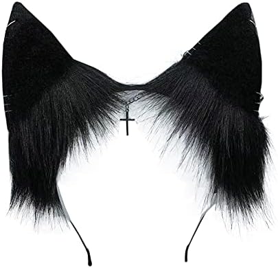VIGVAN Handmade Wolf Fox Ears Cosplay Head Accessory for Halloween