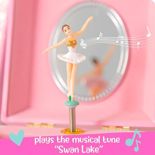 Musical Ballerina Jewelry Box for Girls - Pink