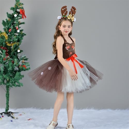 Christmas Reindeer Costume Tutu Dress for Kids