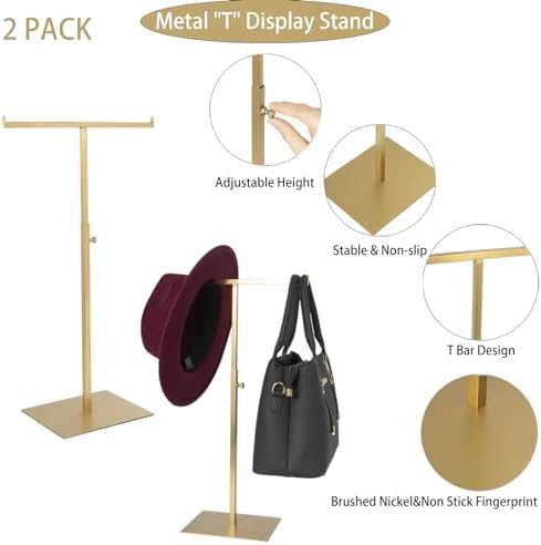 Adjustable Height 2 Pack Jewelry Tower Stand for Necklaces and Handbags