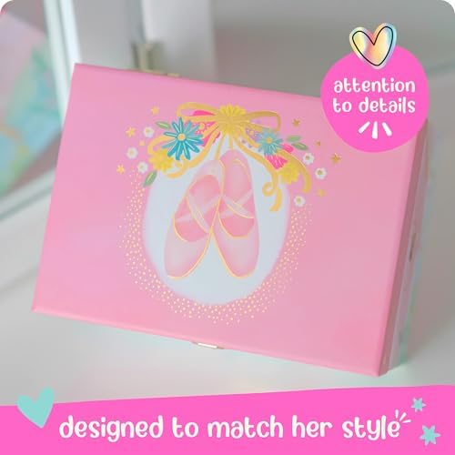 Musical Ballerina Jewelry Box for Girls - Pink