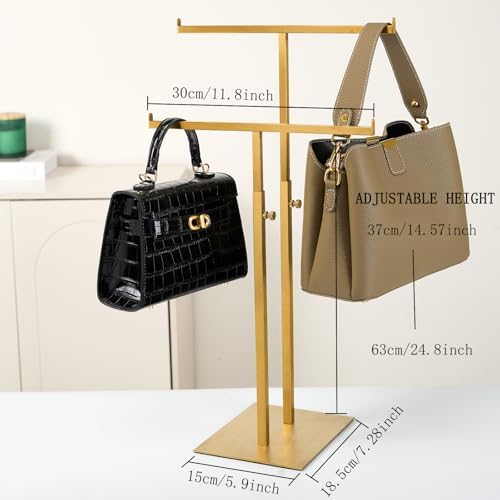 CHAWTALION Purse Stand Jewelry Tower Double T-Shaped Hook Holder