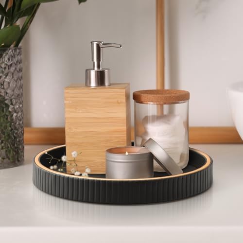 SANZIE Leather Desktop Storage Organizer Black 1