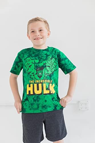 Marvel Avengers Hulk Captain America Tie Dye Short Set for Kids