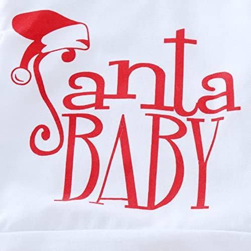 Christmas Santa Letters Print Baby Boy Sweatshirt Bodysuit Set