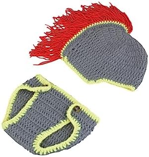 Unisex Newborn Rabbit Ear Knitted Photo Outfit Set for Boys Girls