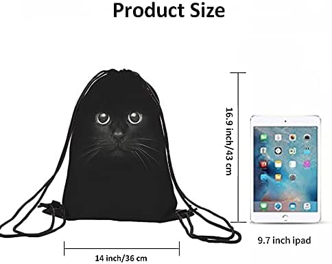 Cool Cat Drawstring Backpack Funny Animal Kitten Bag