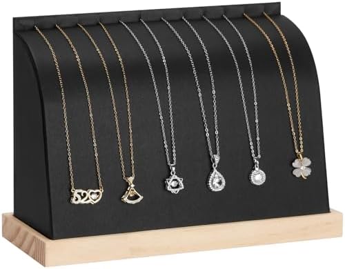 PU Cambered Necklace Display Stand for Women Black