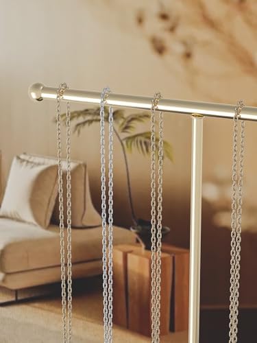 Necklace Organizer Stand 1 Tier Golden Space Saving Design