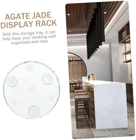 Happyyami Glass Seven-Star Crystal Display Tray for Jewelry Home Decor