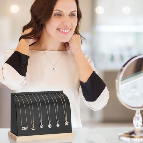 PU Cambered Necklace Display Stand for Women Black