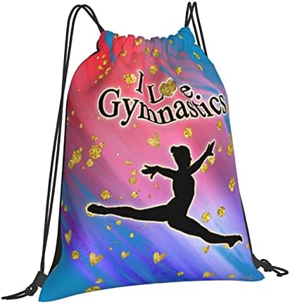 LULYKINI Gymnastics Drawstring Bag 16x14 Inches