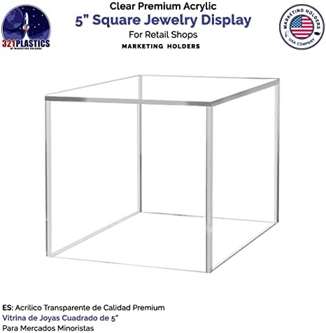 5 Inch Acrylic Display Riser Box with One Open Side