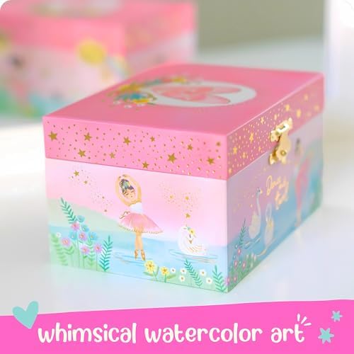 Musical Ballerina Jewelry Box for Girls - Pink