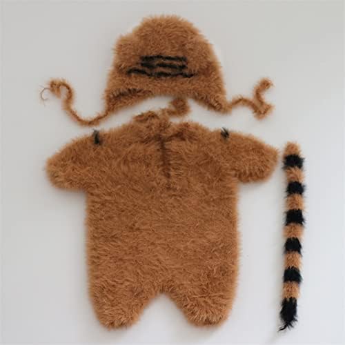 Vemonllas Baby Photo Props Tiger Hat Romper Outfit for Newborn