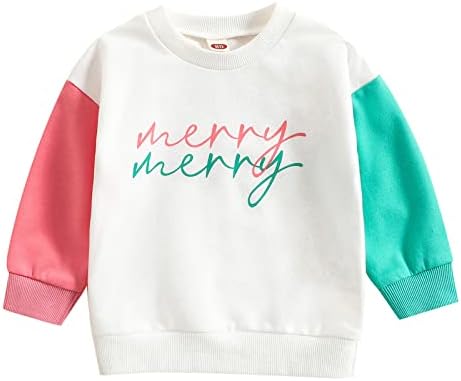 6 Piece Toddler Christmas Letter Print Pullover Set