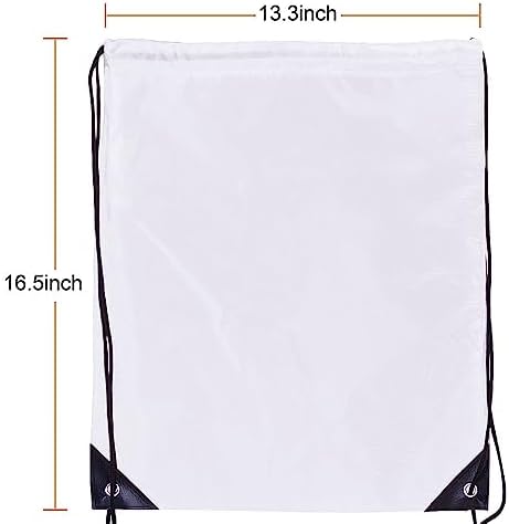 Bulk Drawstring Backpacks 30Packs White Gym Travel Carry Bag