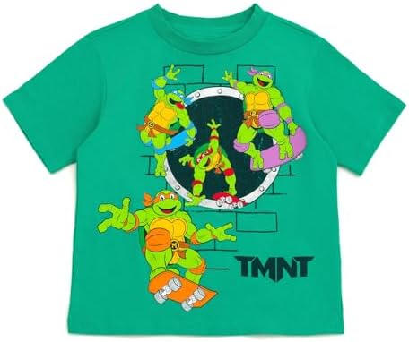 Nickelodeon Teenage Mutant Ninja Turtles T-Shirt and Mesh Shorts for Boys 2T-10-12