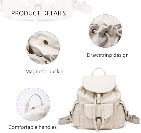 YONBEN Drawstring Backpack Large Capacity Schoolbag Canvas Fashion Bag