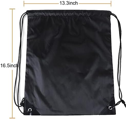 CODOBON 20 Pcs Drawstring Bags Black Gym Travel