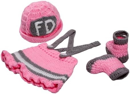 Matissa Newborn Baby Firewoman Costume Hats and Outfits