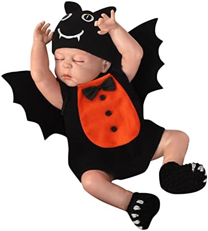 Infant Halloween Bat Jumpsuit with Hat and Accessories 0-12 Months