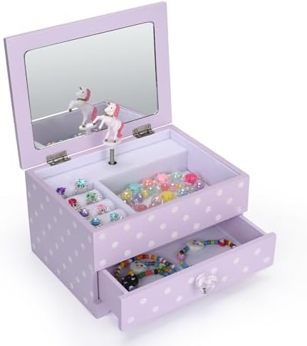 Art Lins Bella Unicorn Musical Jewelry Box Purple