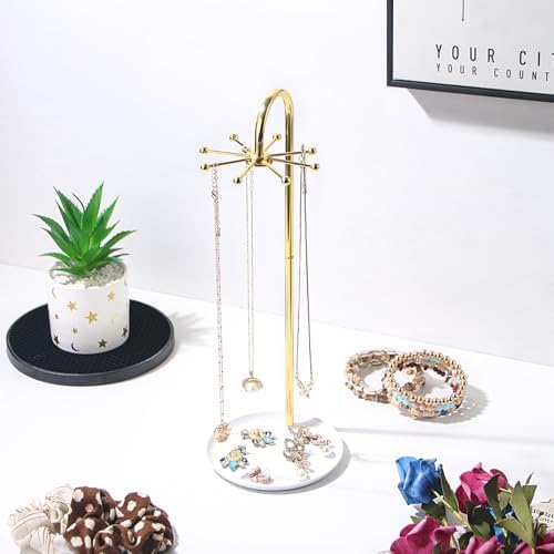 Rotating Necklace Display Stand with 8 Hooks