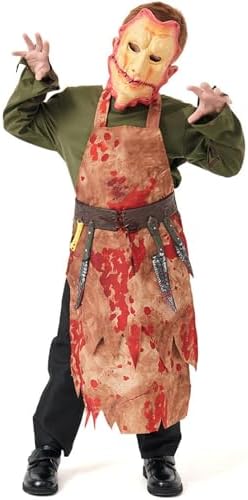 Boys Halloween Costume Set with Belt and Apron 4PCS Suits