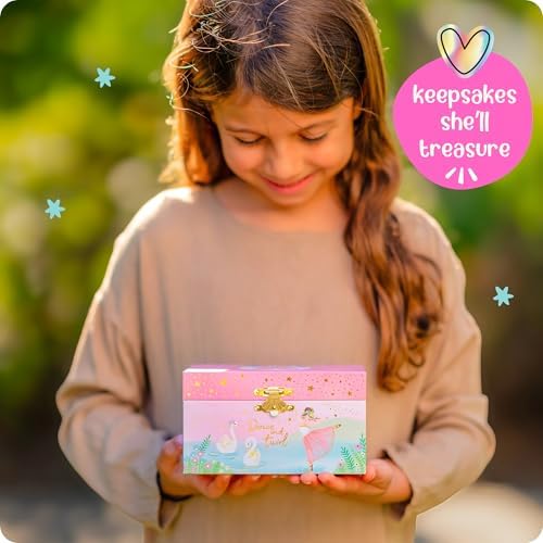 Musical Ballerina Jewelry Box for Girls - Pink
