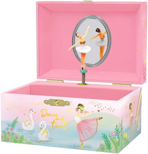 Musical Ballerina Jewelry Box for Girls - Pink