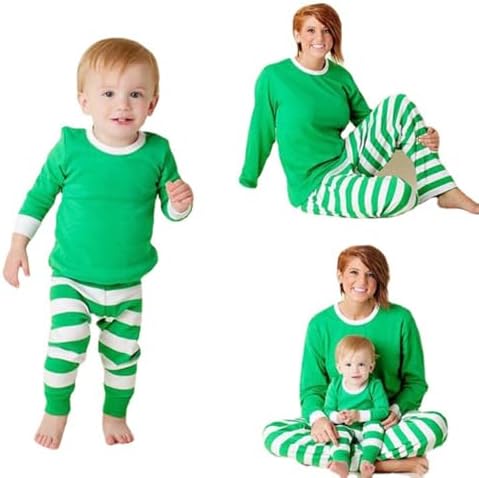 Christmas Boys Girls Velvet Outfits Kids Patchwork Striped Pant Set Toddler Xmas