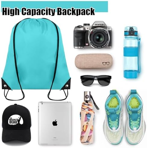 40 Pieces Drawstring Backpack Bulk Cinch Sackpack for Gym Party Trip