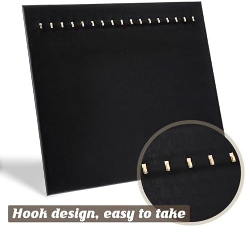 Necklace Display Stand 4 Pack Velvet Hooks Organizer