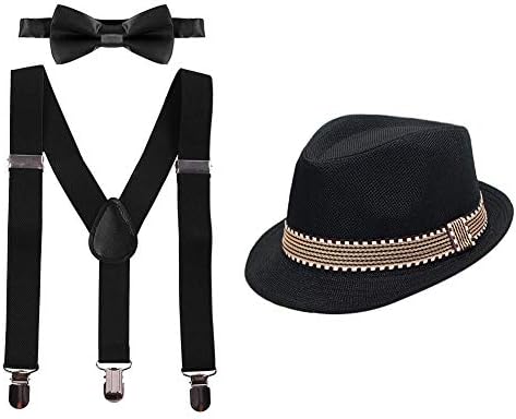 IDOPIP Cake Smash Outfit for Boys with Birthday Hat and Bow Tie Set