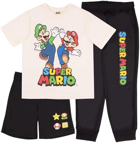 Super Mario Bros Boys 3-Piece Pants Set