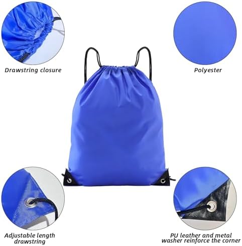 Haokuaile 20 Pcs Drawstring Bags Gym Travel Backpack