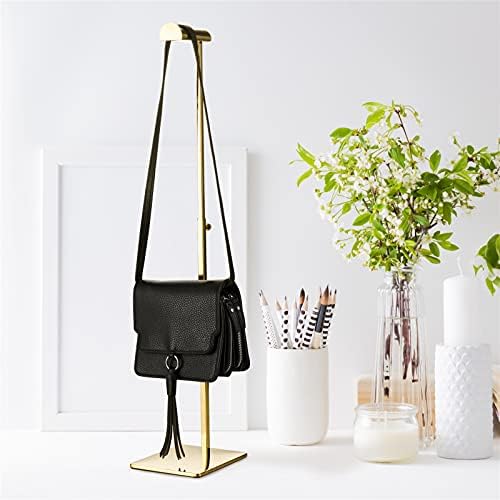 Gold Set of 2 Adjustable Height Purse Display Stand