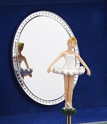 Jewelkeeper Girls Musical Jewelry Storage Box with Twirling Fairy Blue and White Star Design