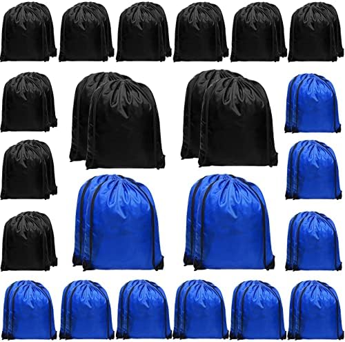 48-Pack Heavy-Duty Nylon Drawstring Backpacks for Gym and Sports Use