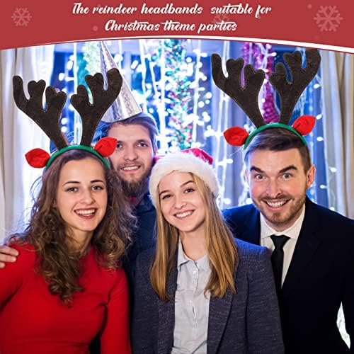 Zubebe 48 Pcs Christmas Reindeer Headbands with Antlers