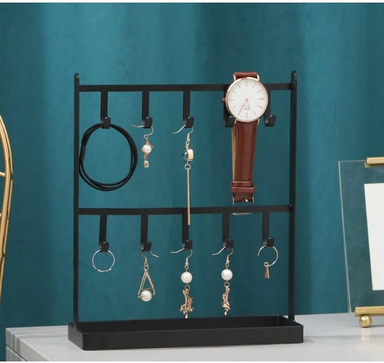 LXZ 1 PC Tabletop Hook Rack Black Hangers for Necklaces Keys Bracelets Ear Rings