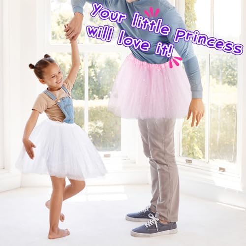Kilofly 6pc Girls Ballet Tutu Birthday Party Favor Dress Skirt Set