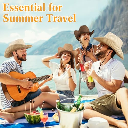 Unittype Adult Cowboy Hat Bulk Western Party Straw Hat Unisex Set